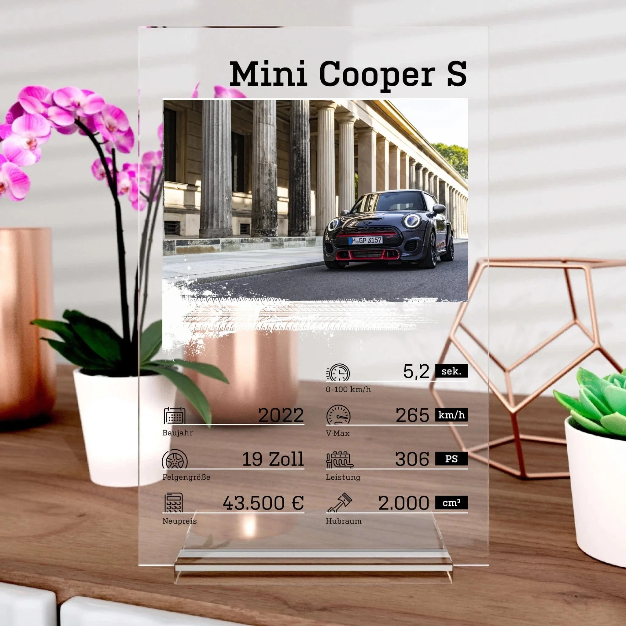 Personalisiertes Auto-Quartett aus Glas - Image 3