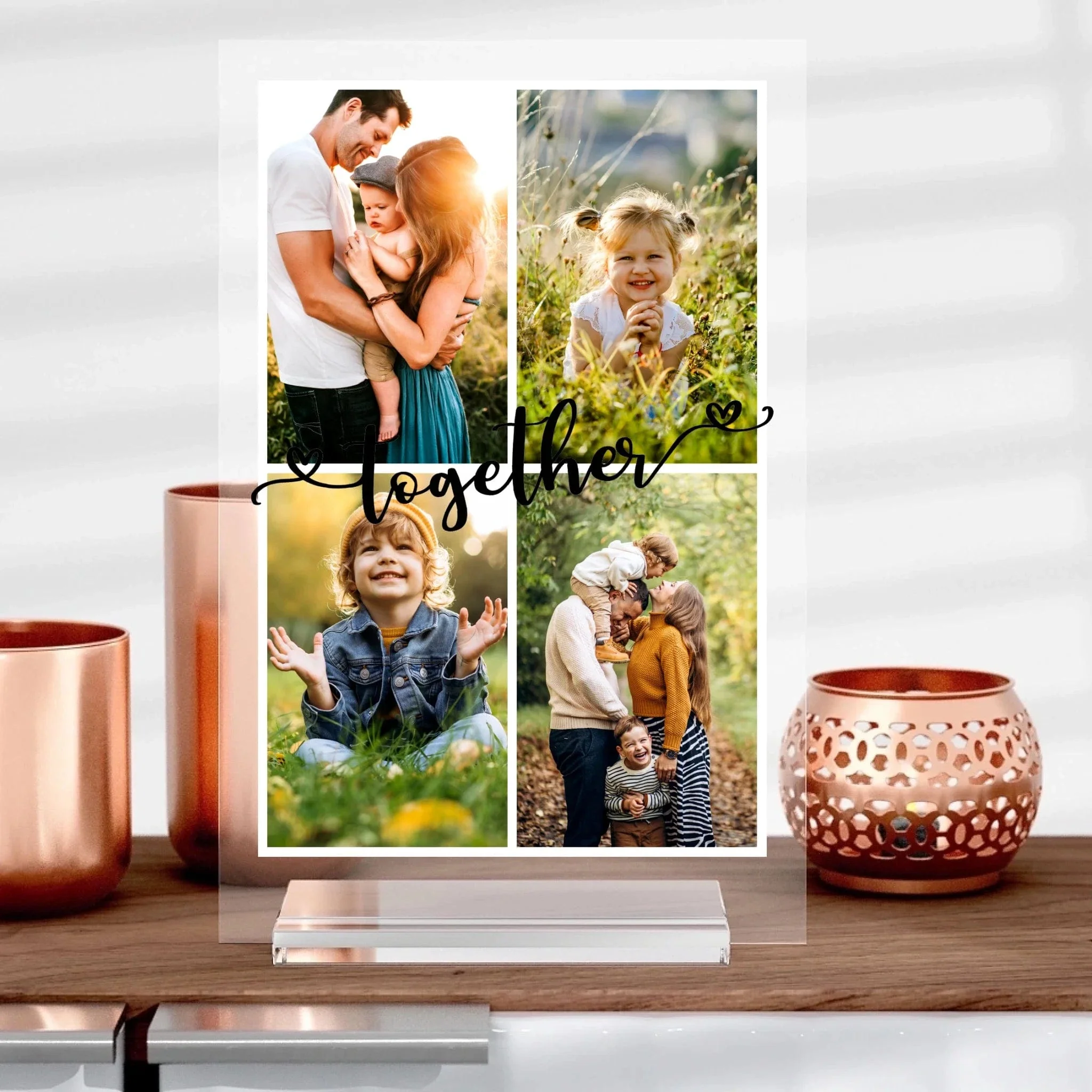 Familien-Collage Aufsteller aus Glas - Image 2