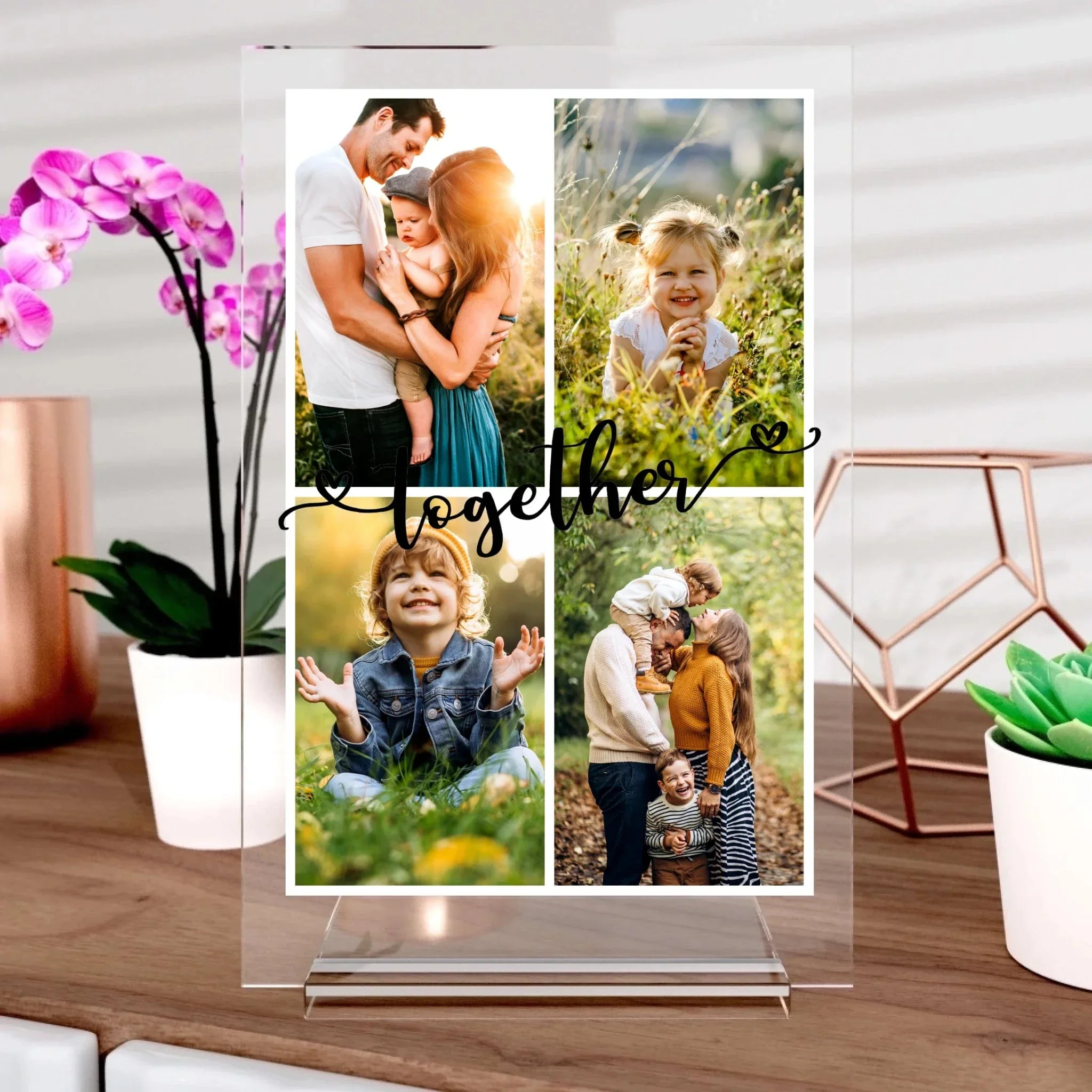 Familien-Collage Aufsteller aus Glas - Image 3
