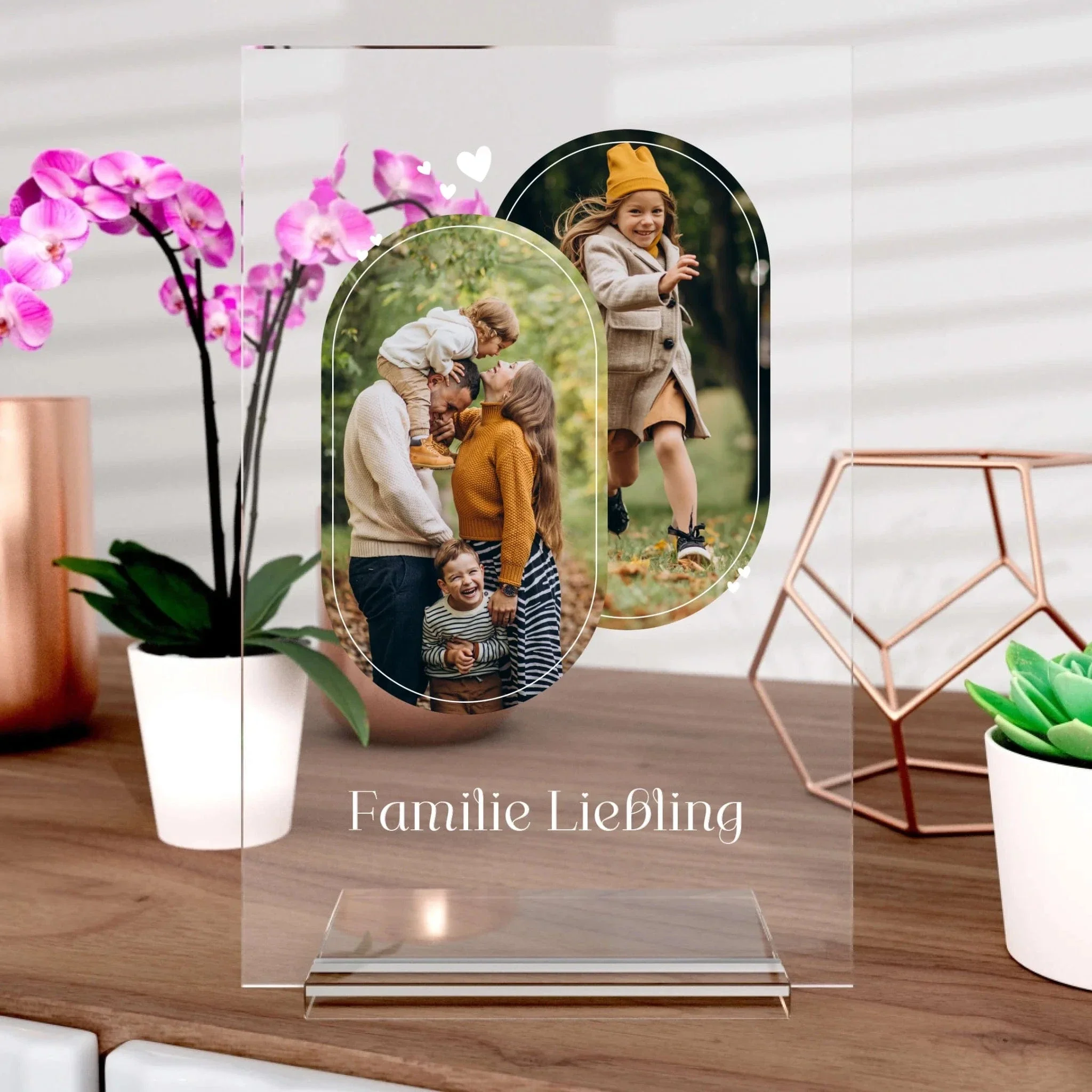 Familien Herz Aufsteller aus Glas - Image 3