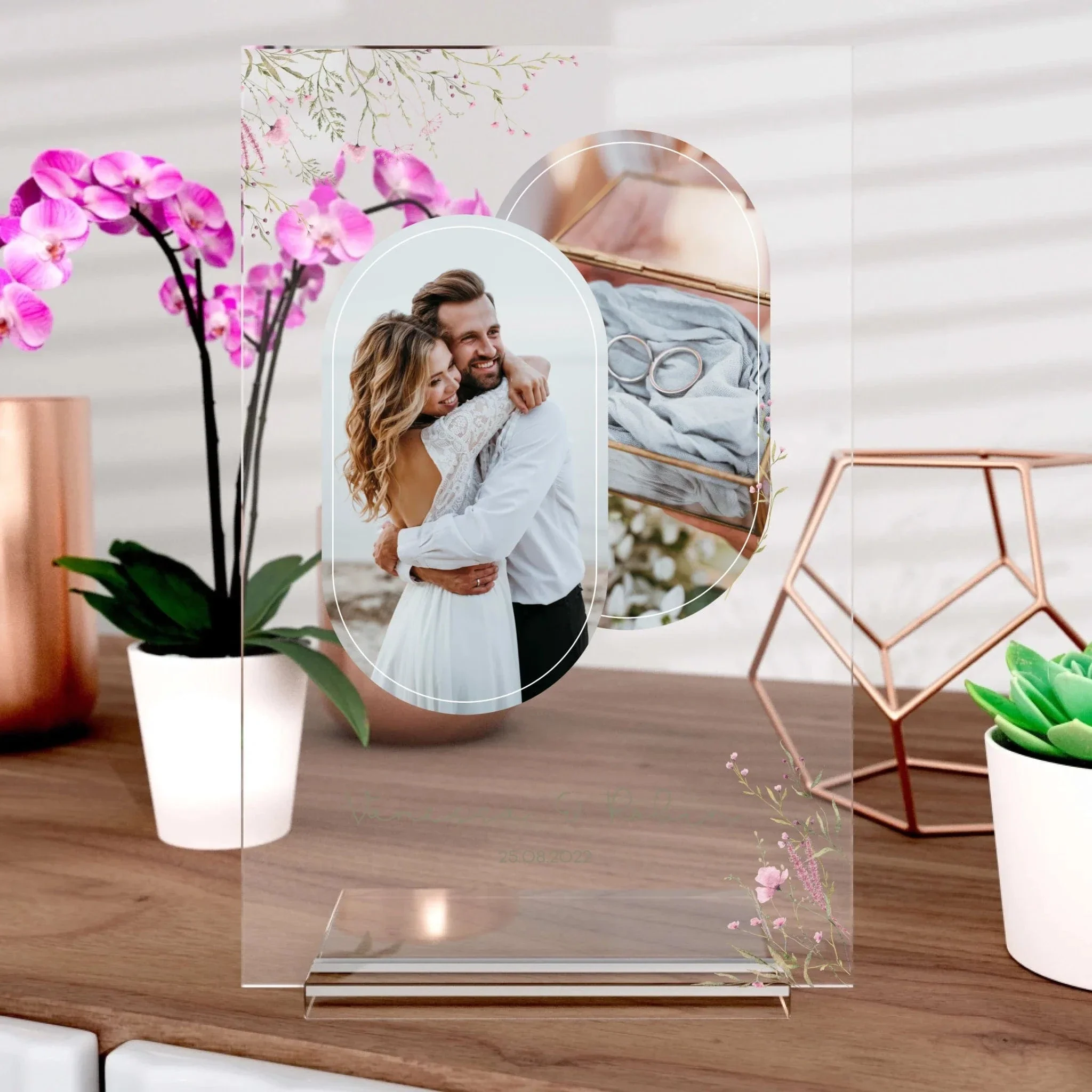 Just Married Aufsteller aus Glas - Image 3