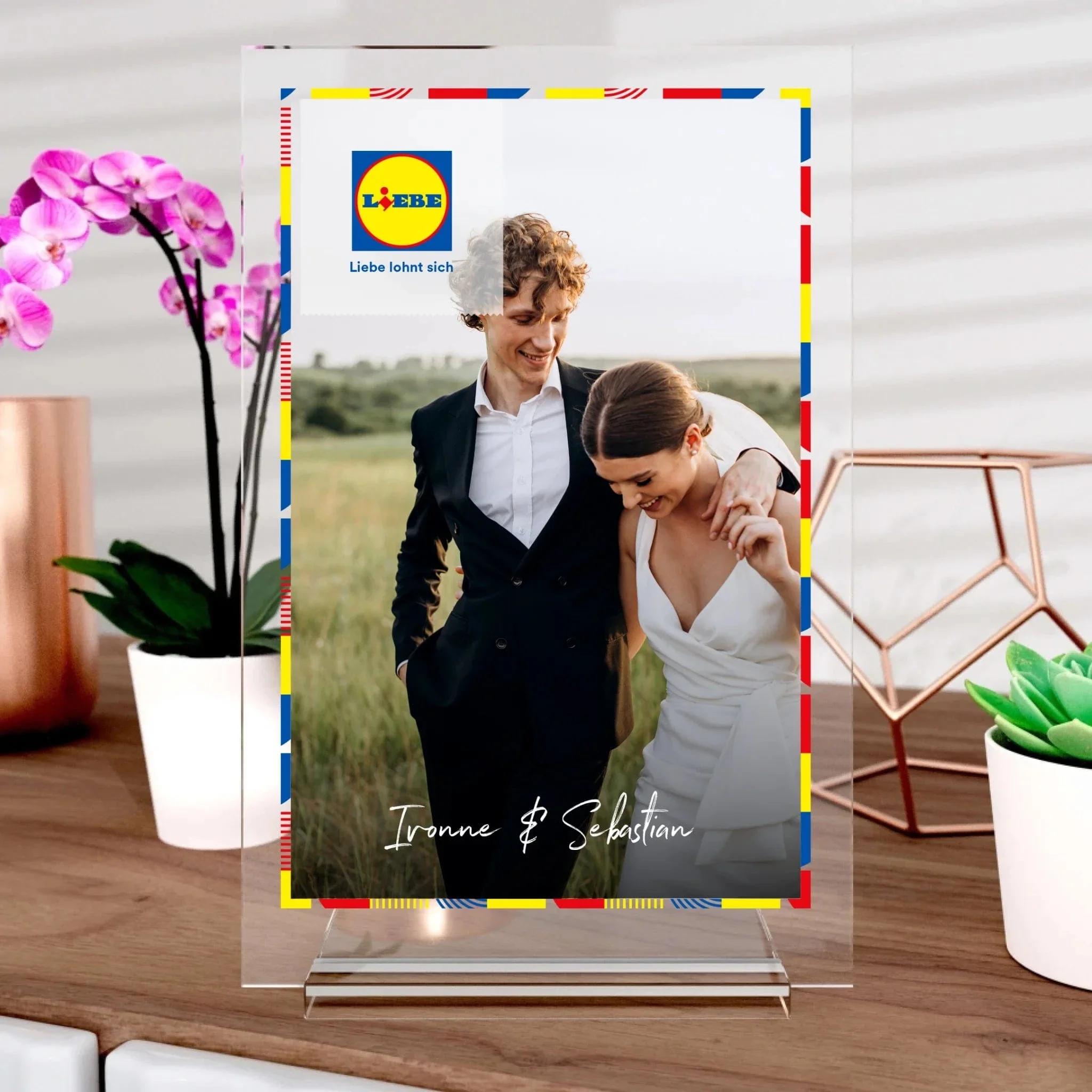 Liebe lohnt sich Aufsteller aus Glas - Image 3