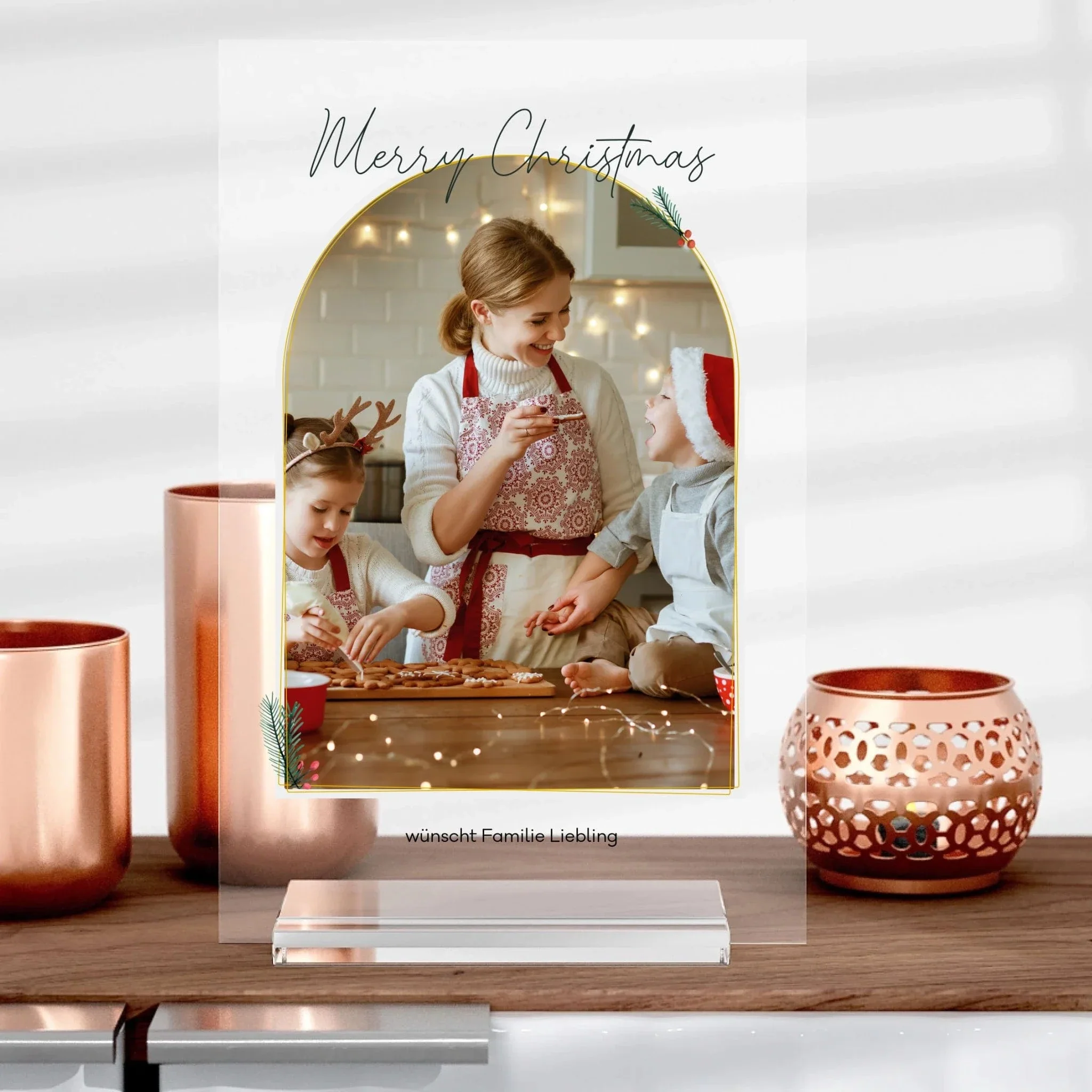 Merry Christmas Aufsteller aus Glas - Image 2