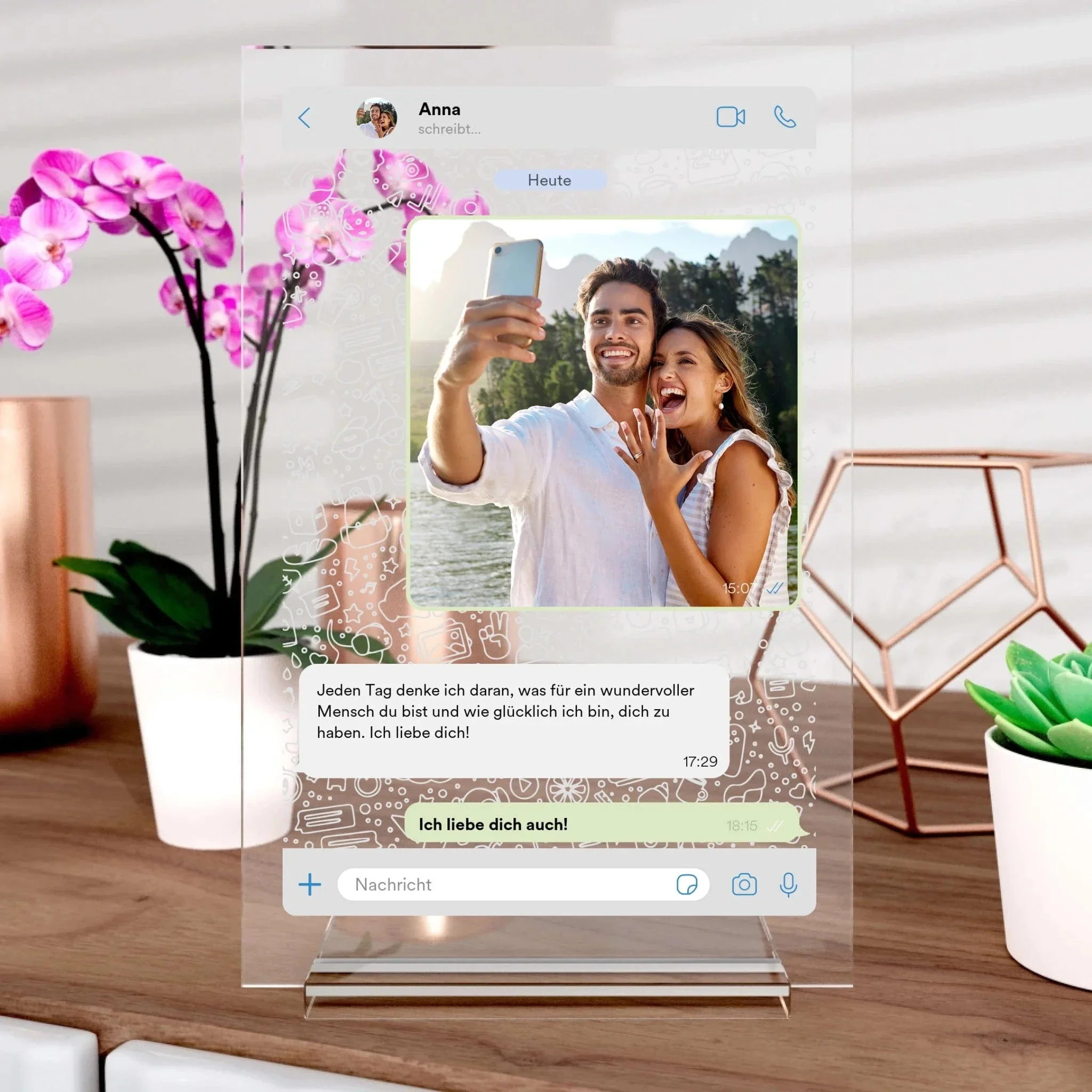 Personalisierte Messenger-Nachricht aus Glas - Image 3