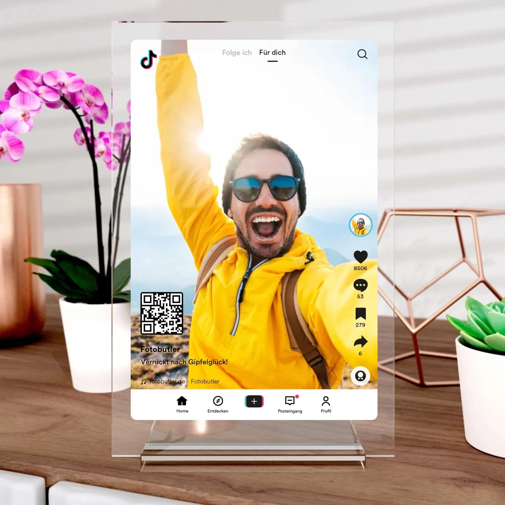 TikTok Videoclip-Aufsteller aus Glas - Image 3